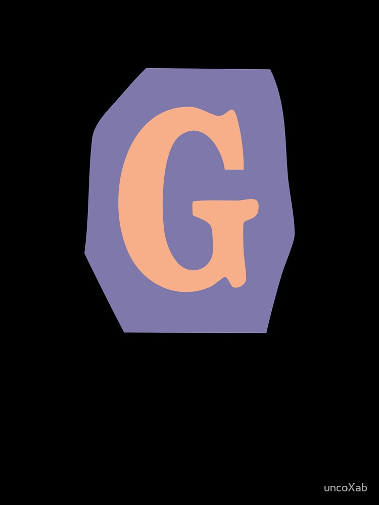 Letter G - Colorful Cutout Paper Collage Alphabet Initial by uncoXab