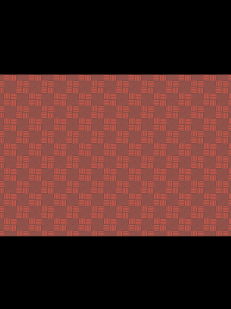Test Red Geometric Pattern Tibentanian native Tribal Pattern Wallpapaer Print by Atheneadesign