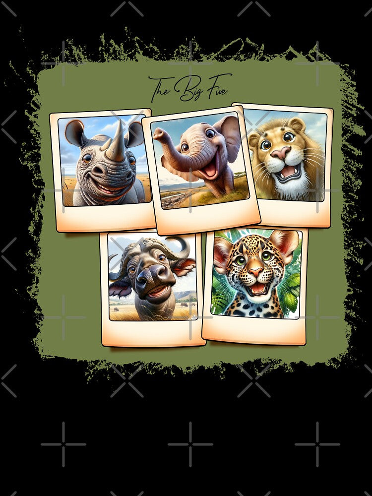 The Big 5 wild animals by roundowl