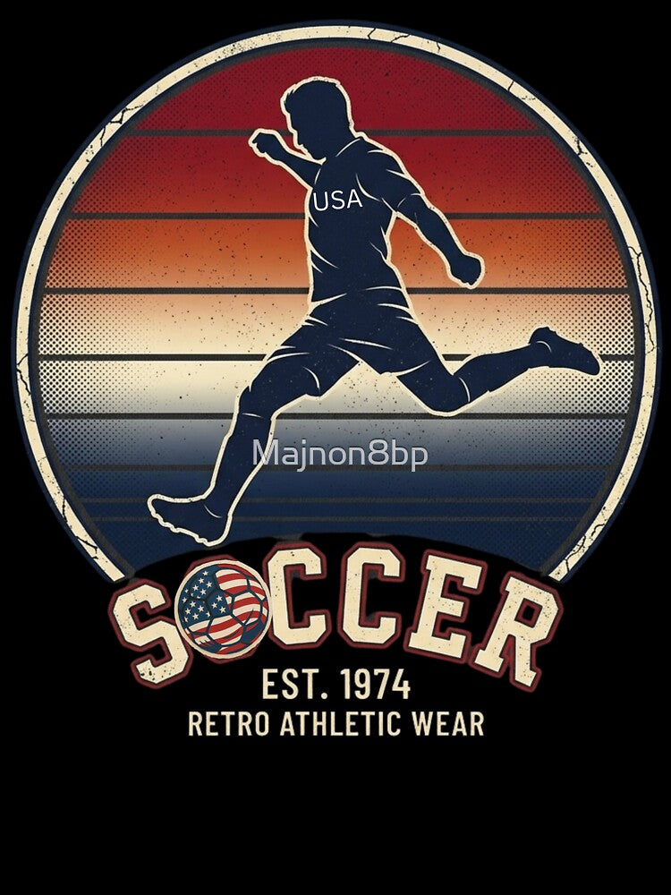 Vintage USA Soccer Player 1974 Retro by Majnon8bp