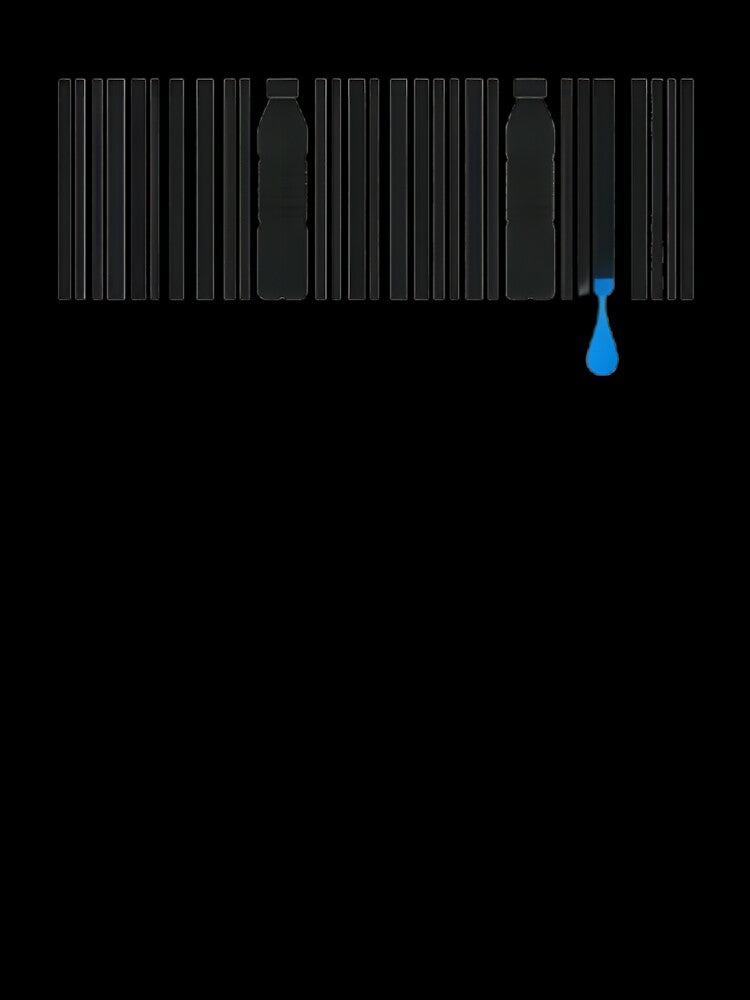 Minimal Plastic Pollution Barcode Design with Drip | Reduce Plastic Aesthetic by BriyaSol