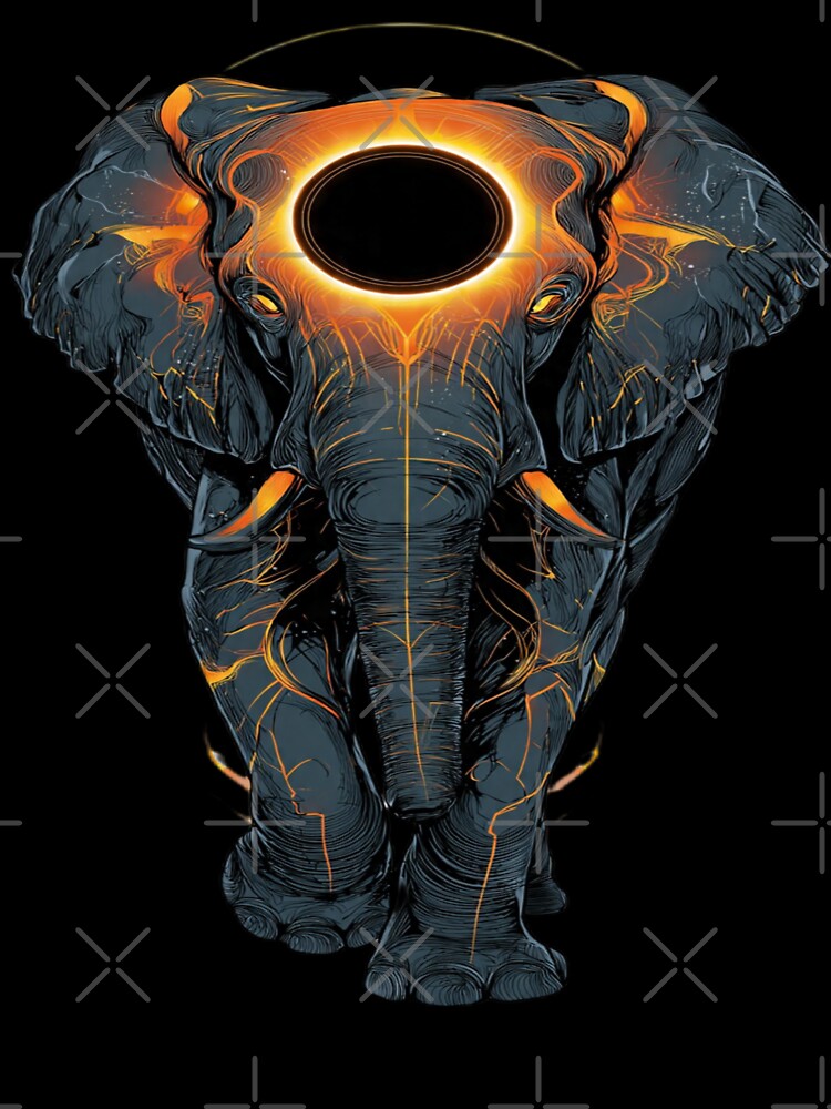 Cosmic Black Hole Elephant Psychedelic Art illustration by DailySparks