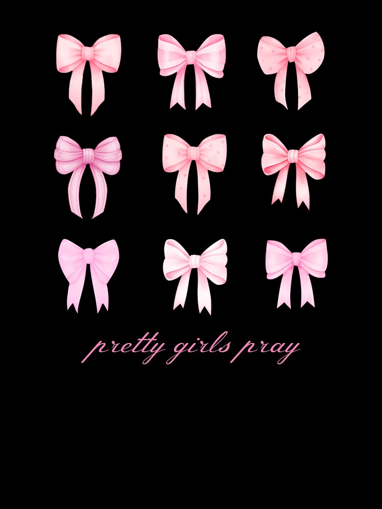 Pretty Girls Pray Bow Coquette Pink by Desert Manna Designs