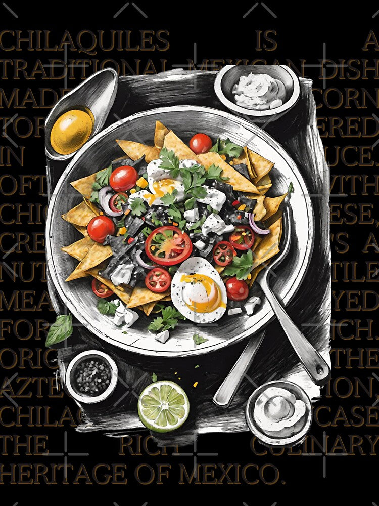 Chilaquiles vintage sketch by CallisC Arts ⭐⭐⭐⭐⭐ by CallisC-Arts