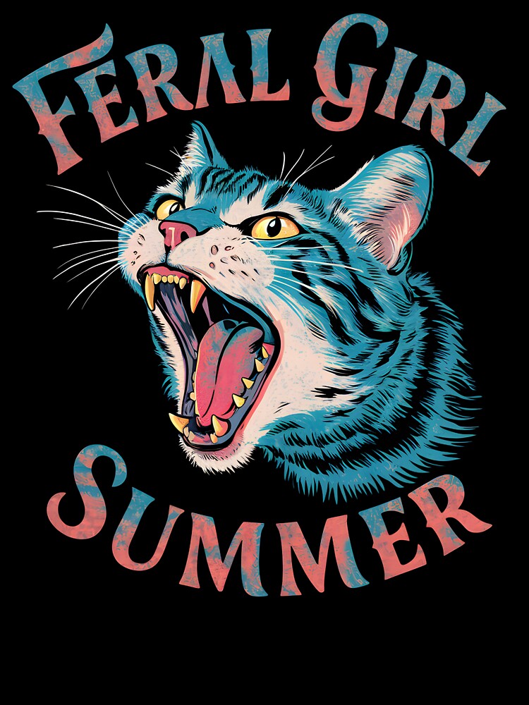 Feral Girl Summer Cat by YourPassionArt