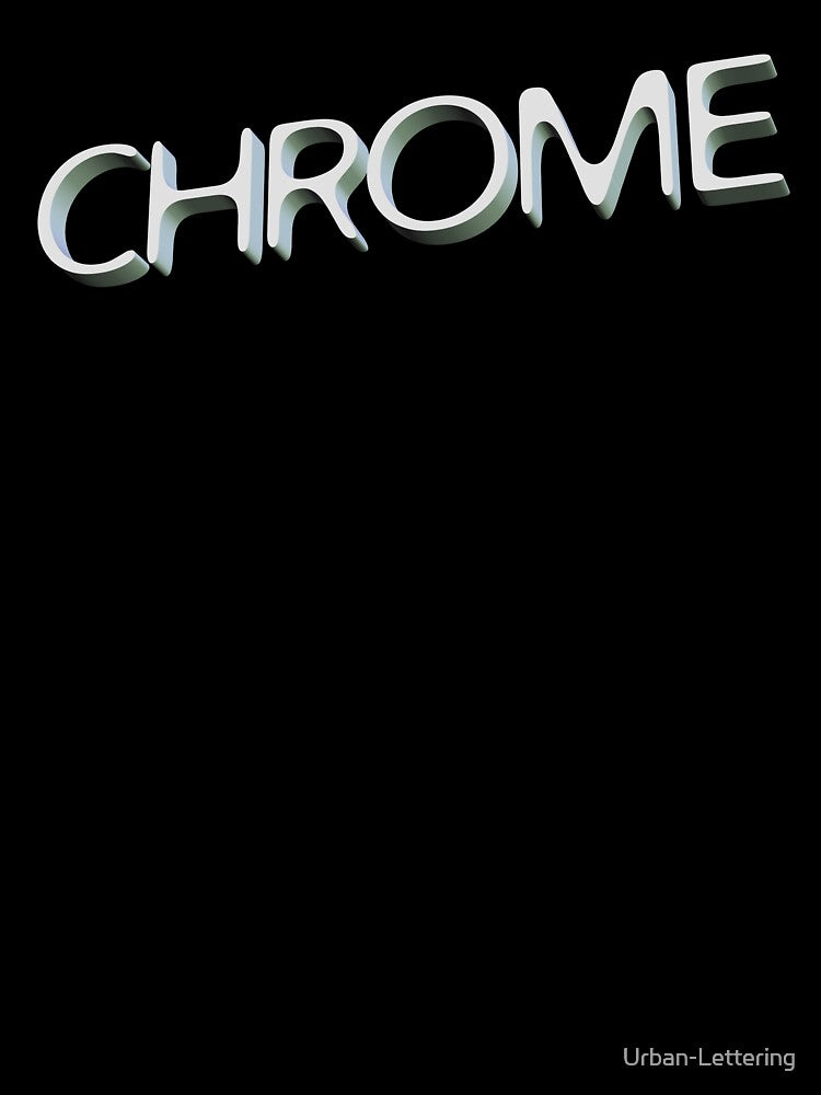 "Chrome" Retro Futuristic Calligraphy Design by Urban-Lettering