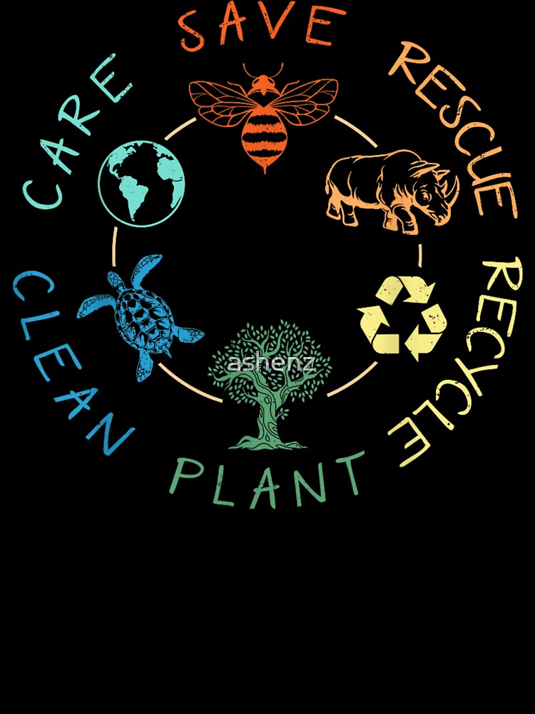 Save The Planet Earth Nature Conservation Eco Friendly Animal Rescue Wild Life by ashenz