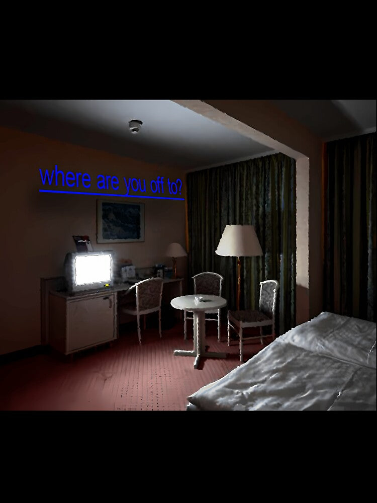 Where Are You Off To Liminal Space Motel Room by xuxqhpbmr34