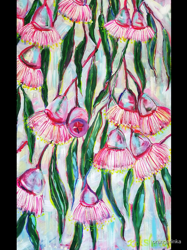 Blooming eucalyptus tree, gum tree flowers by orangerinka