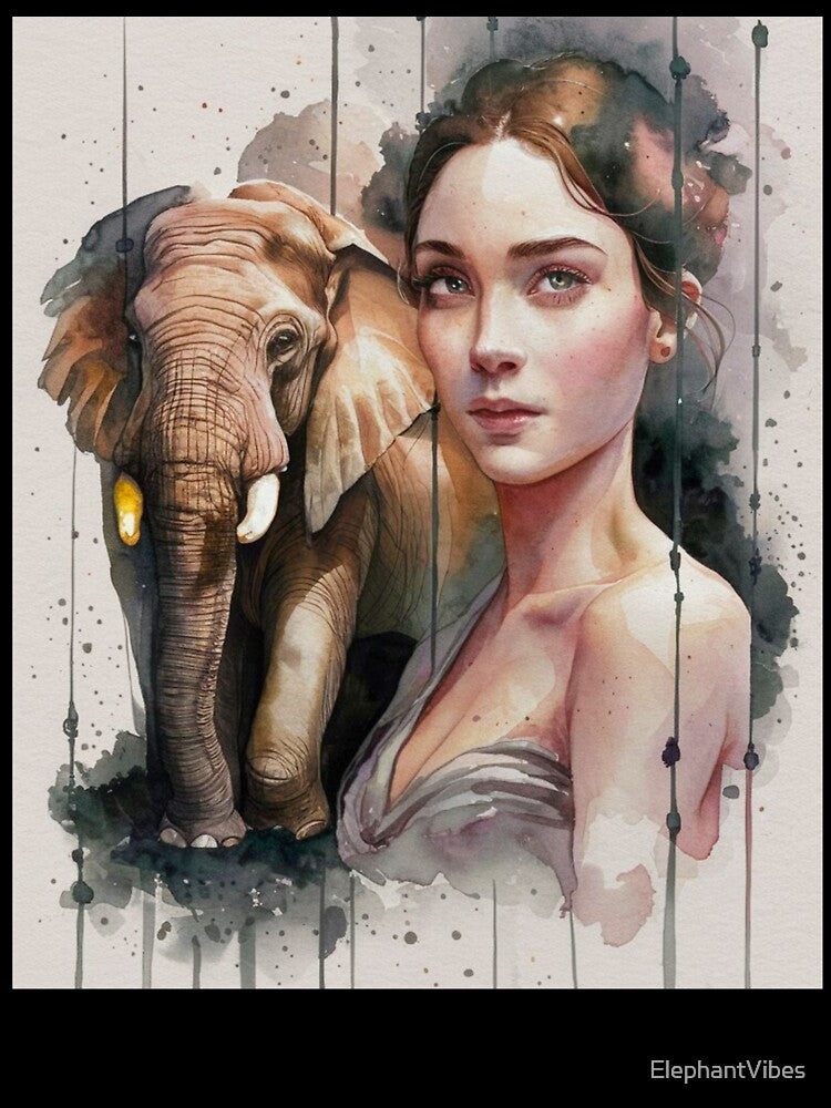 Elephant Portrait. grimshaw art by ElephantVibes