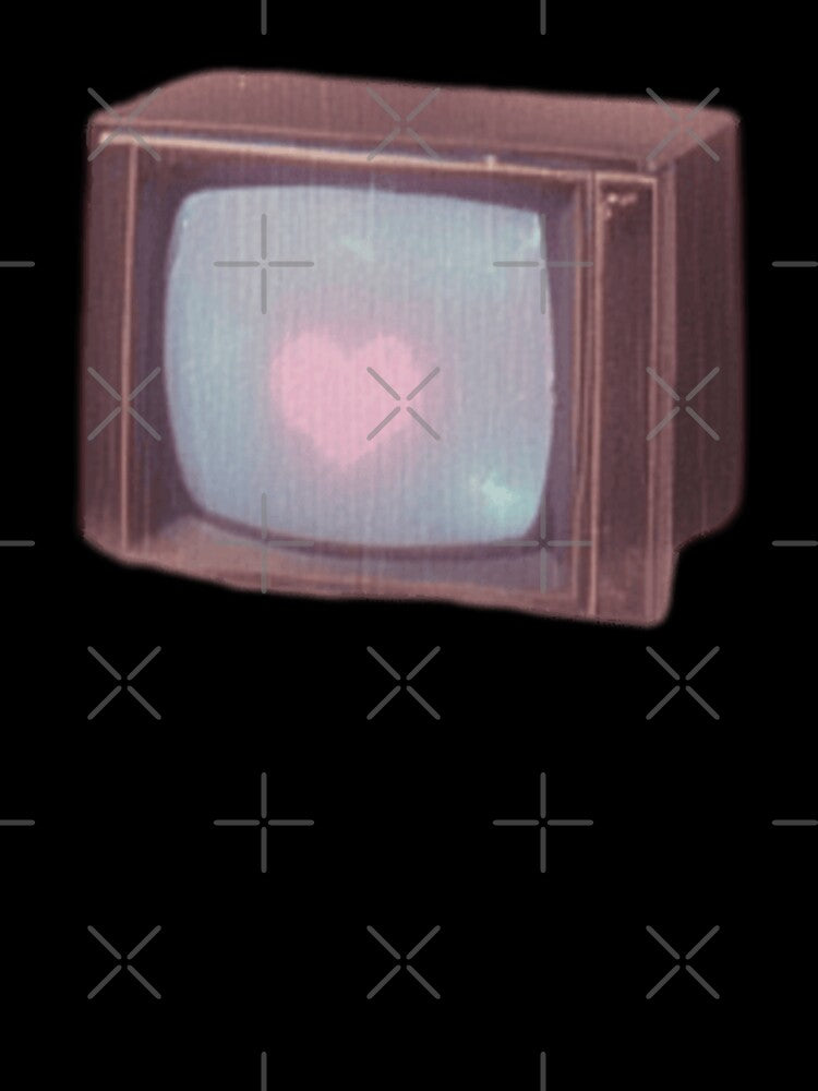 CRT and Heart dreamcore Y2K aesthetic design by Exitsolara