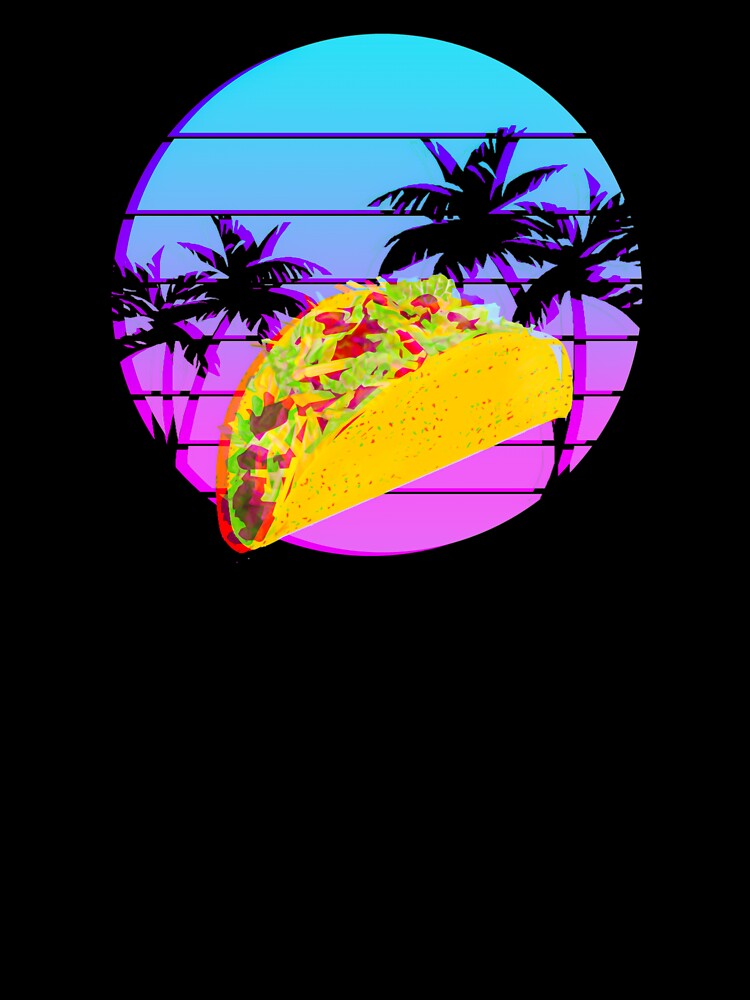 Vaporwave Art - 90's 80's Retro Taco Japanese Otaku Aesthetic by Hitagivapor
