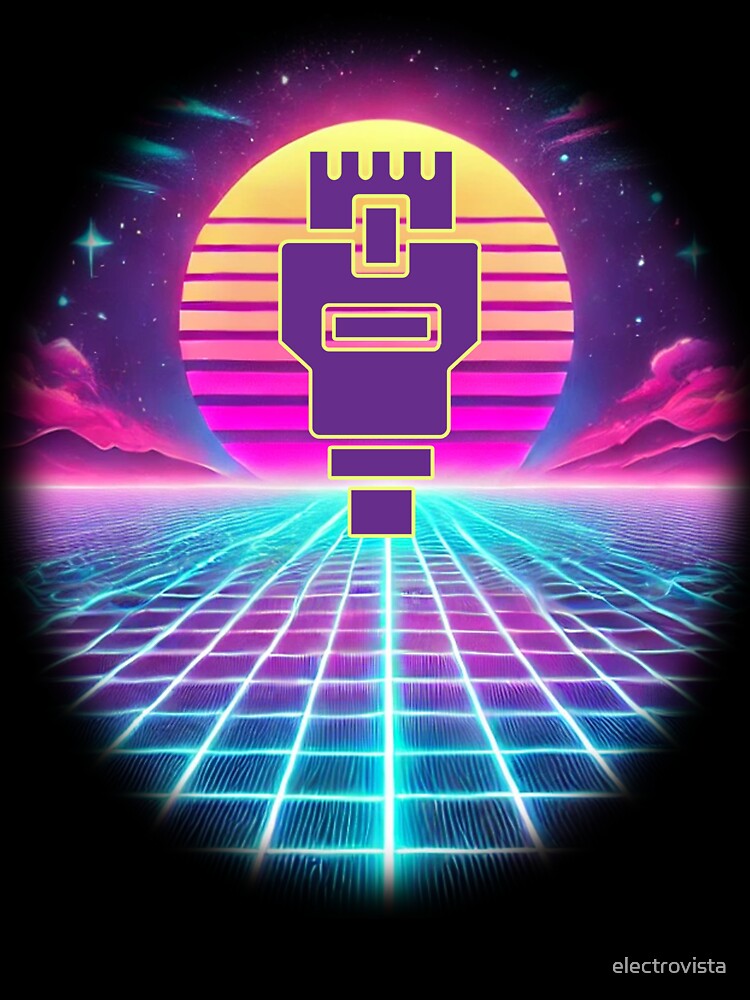 Retro Synthwave Nerd Aesthetic: Neon Grid by electrovista