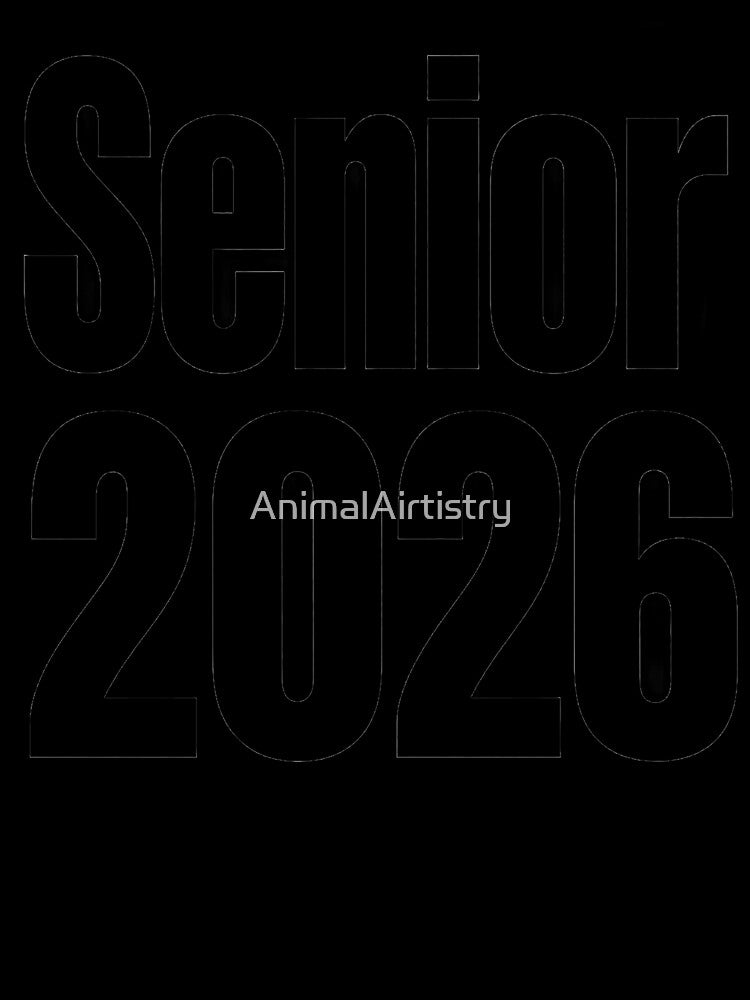 Senior 2026 Graduation Bold Typography Design by AnimalAirtistry