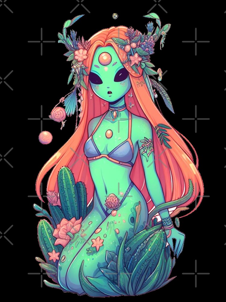 Alien Plant Goddess Sticker by Fuckit-Runit