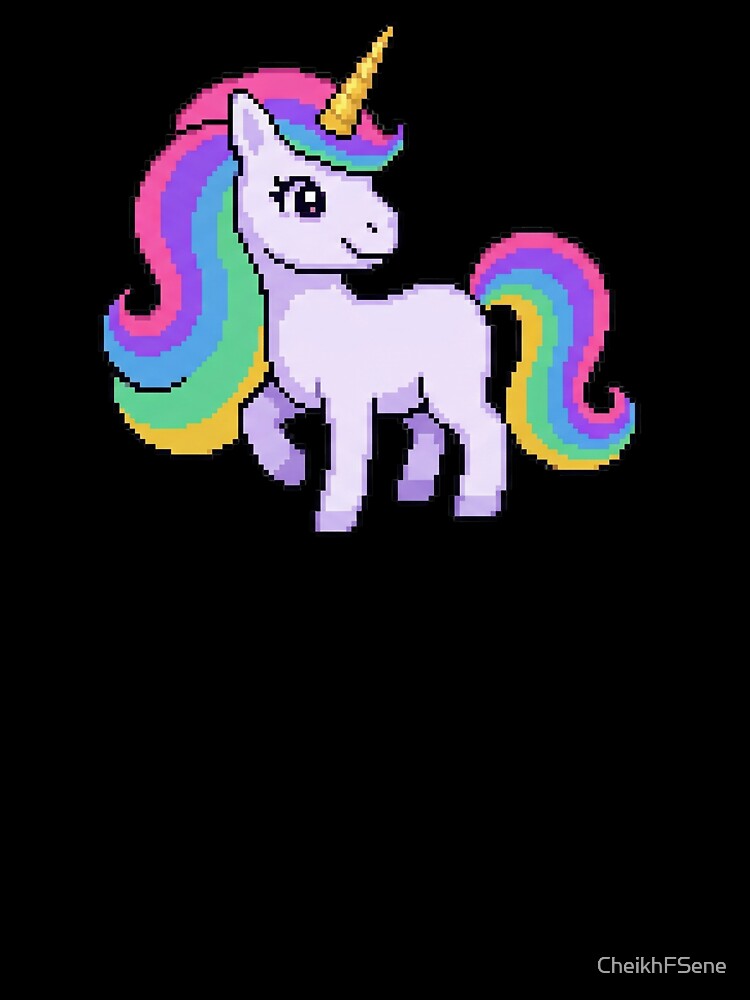 Pixel Unicorn Sticker — Y2K Retro Game Sprite Kawaii Fantasy Art by Velustro Shop