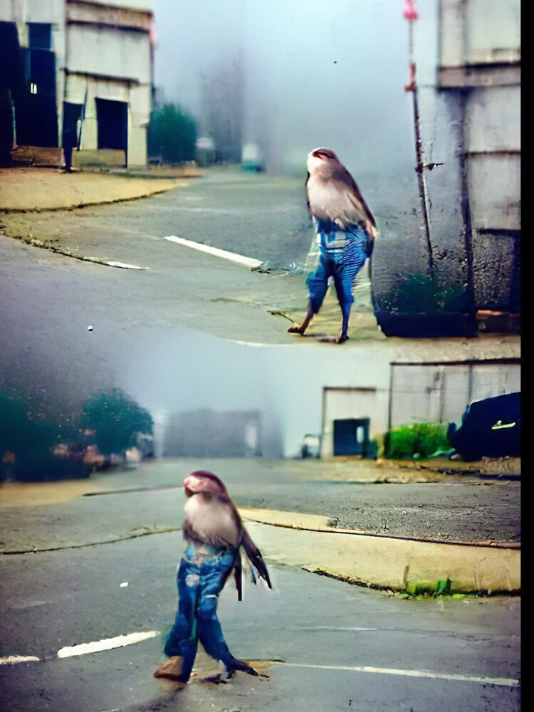 a sparrow with jeans by kiertwice