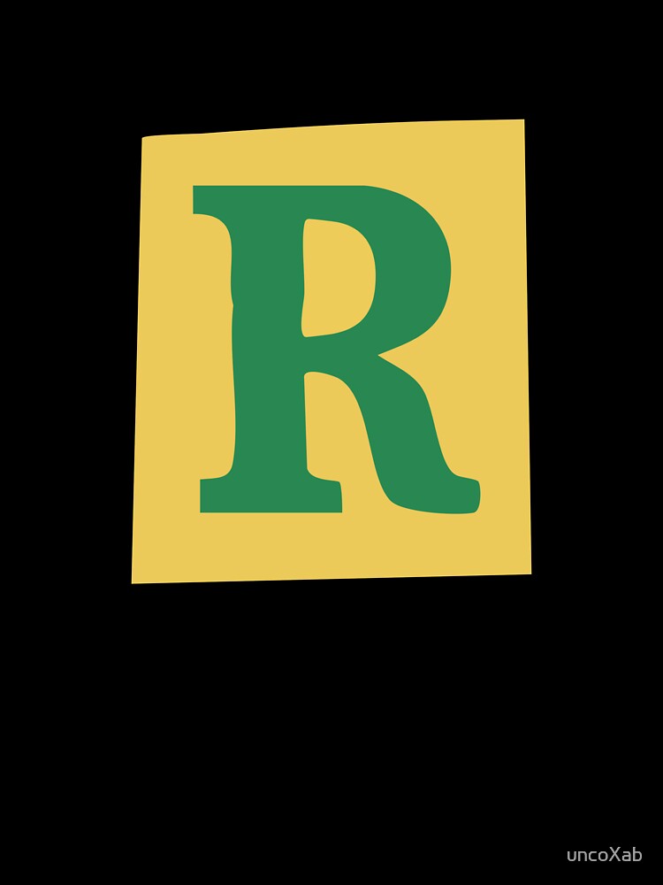 Letter R - Colorful Cutout Paper Collage Alphabet Initial by uncoXab