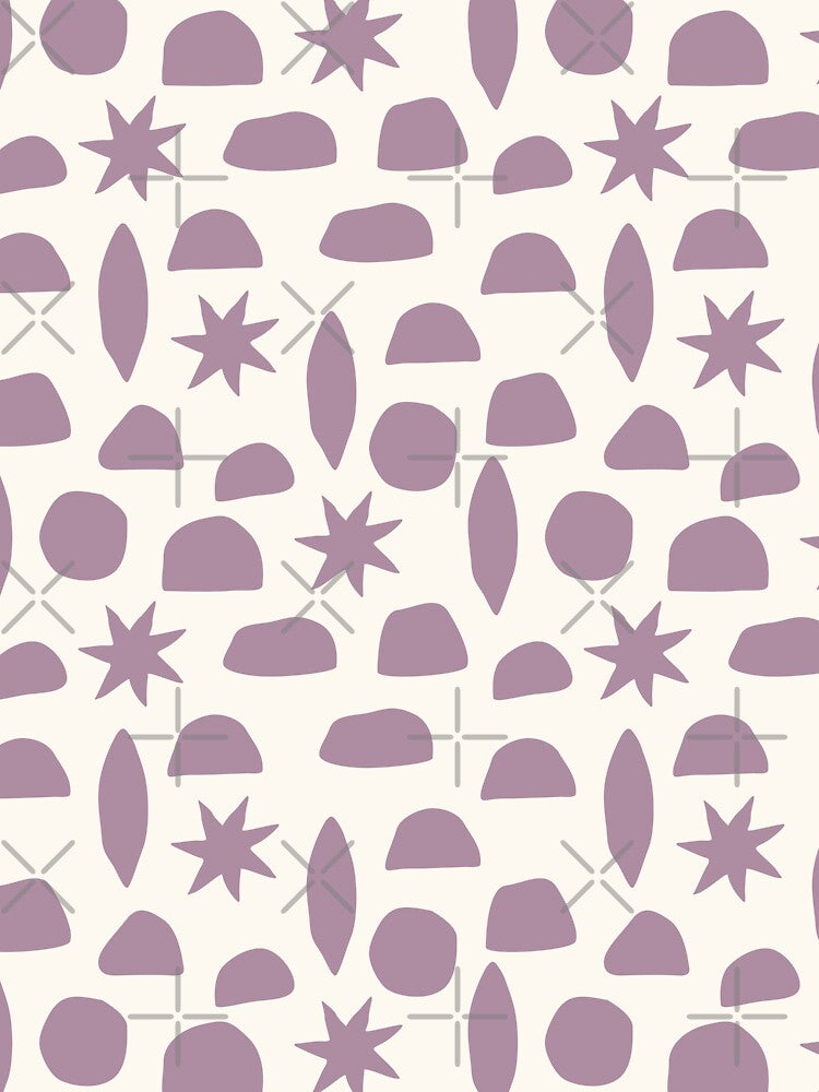 BOHO HENRI MATISSE MAUVE ON CREAM by blomastudios