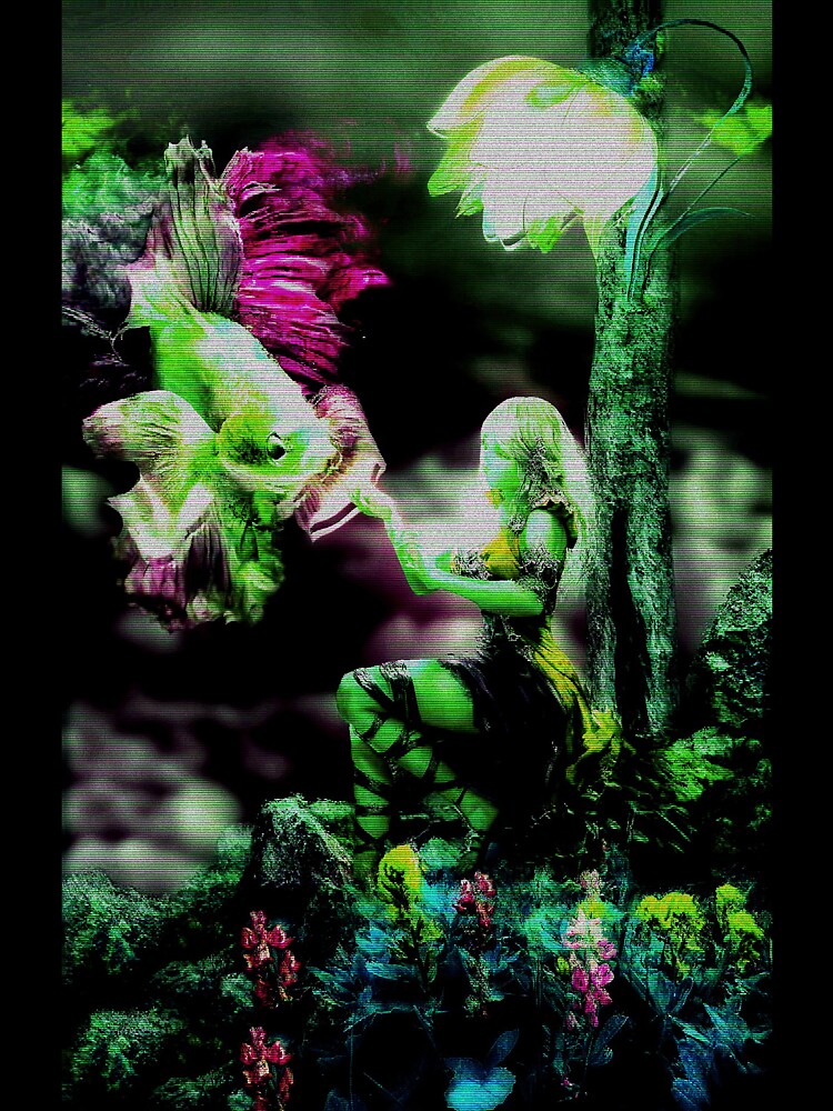 Dark Fairy Glitch Aesthetic-Green by BioDigital-Jazz