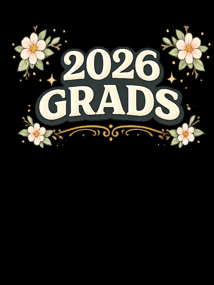 2026 Grads Floral Graduation Badge by PunchDrop