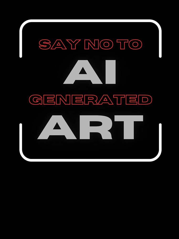 No To AI Generated Art Neon Stable Diffusion by GSquaredDesigns