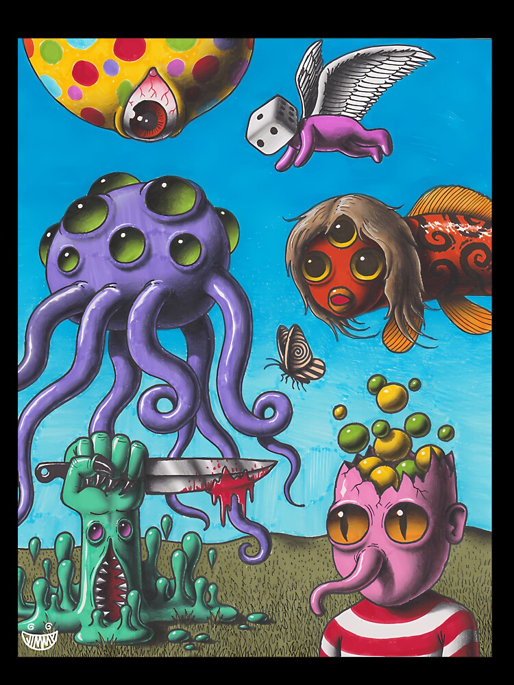 Trippy Alien Cephalopod Surreal Space Art by ugmrbhbm6