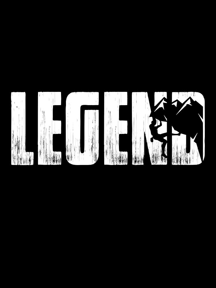 Legend Rock Climbing Distressed Rock Climbing Climber Mountain Bouldering Funny by Jutisi