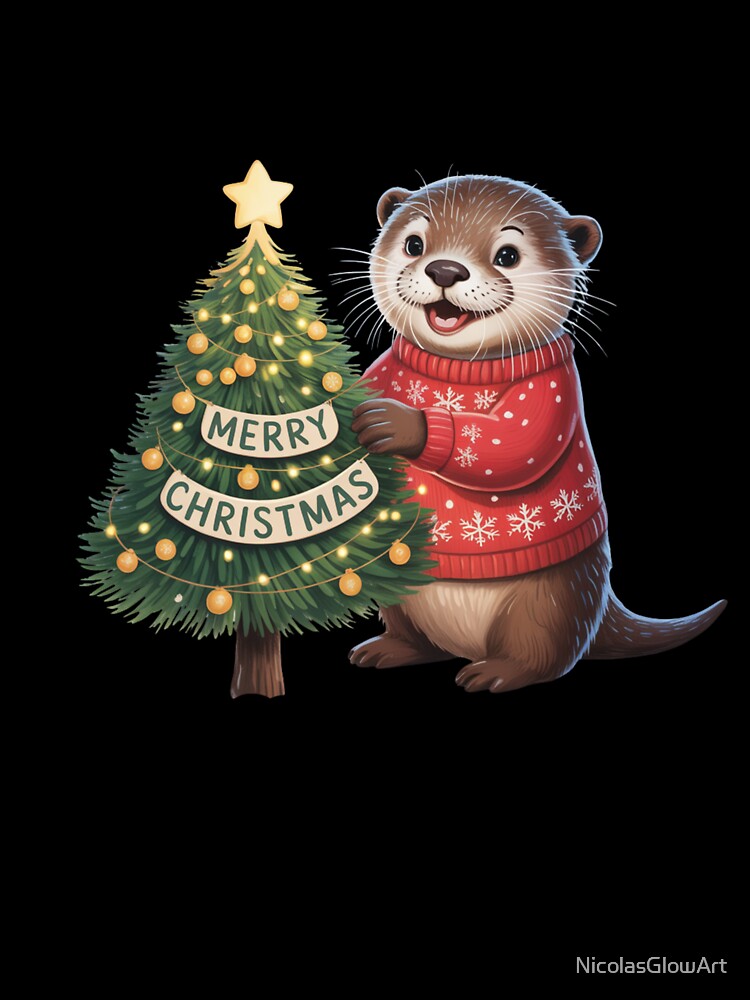 Christmas Otter by NicolasGlowArt