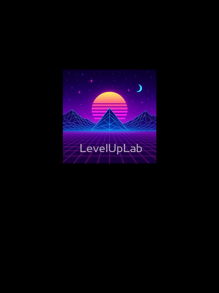 Retro Futuristic Neon Sunset by LevelUpLab