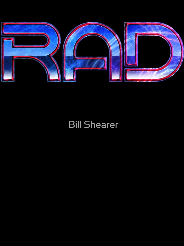 Retro 1980s Style Rad Metal Reflective Text Design by Bill Shearer