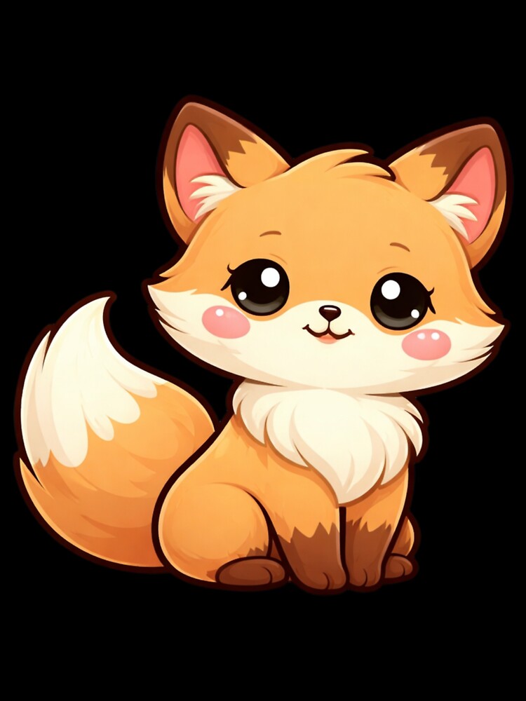 ? Cute Kawaii Fox Illustration PNG | Adorable Cartoon Fox Design for Stickers & Prints by CozyPops