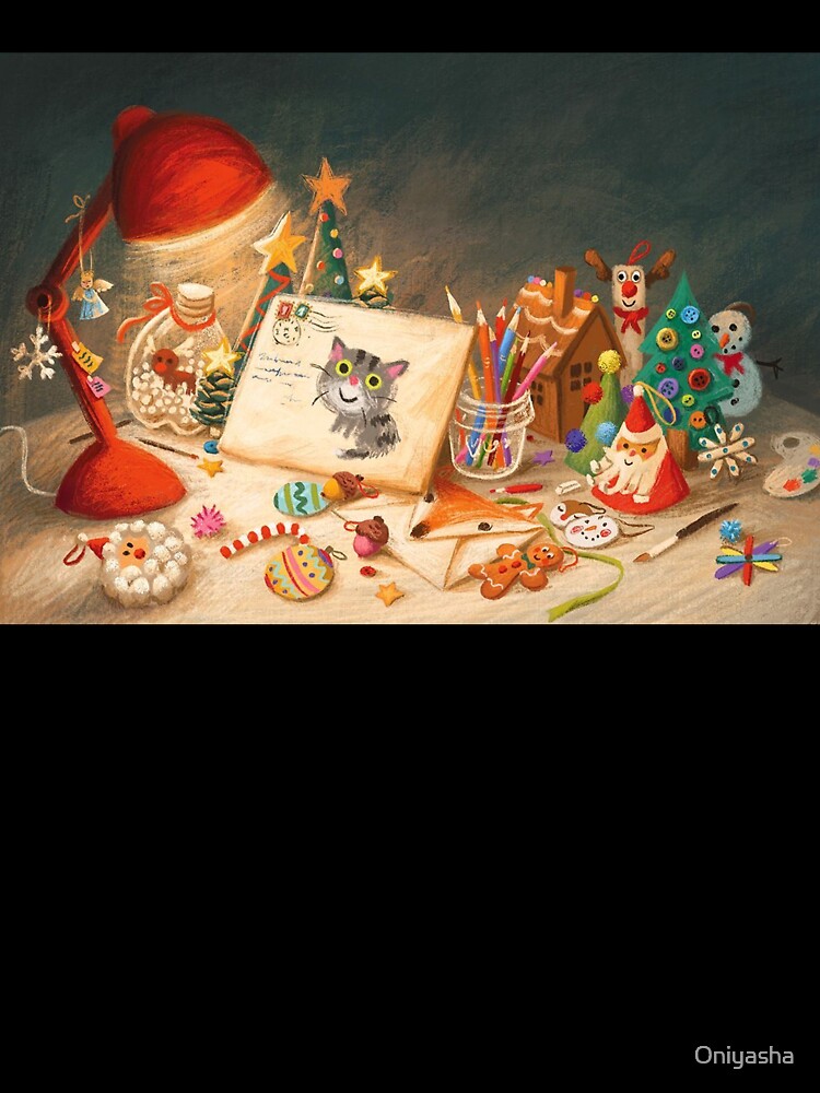 Cozy Christmas Holiday Craft Table by Oniyasha
