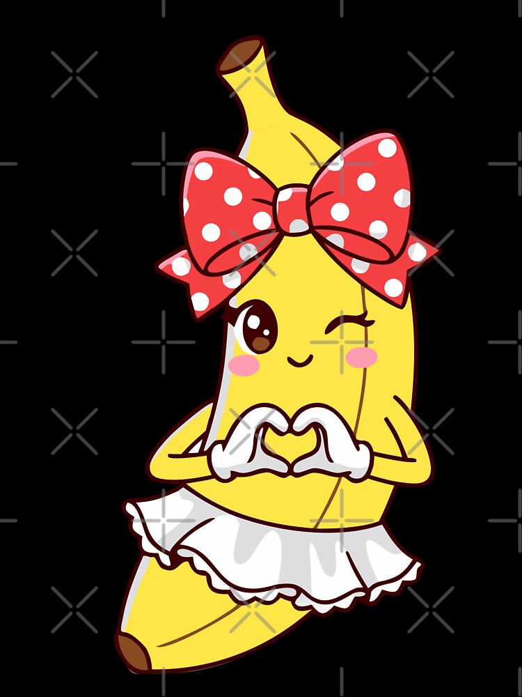 Cute Banana Coquette Bow Retro Banana Girls Kids Women by Colorfulman
