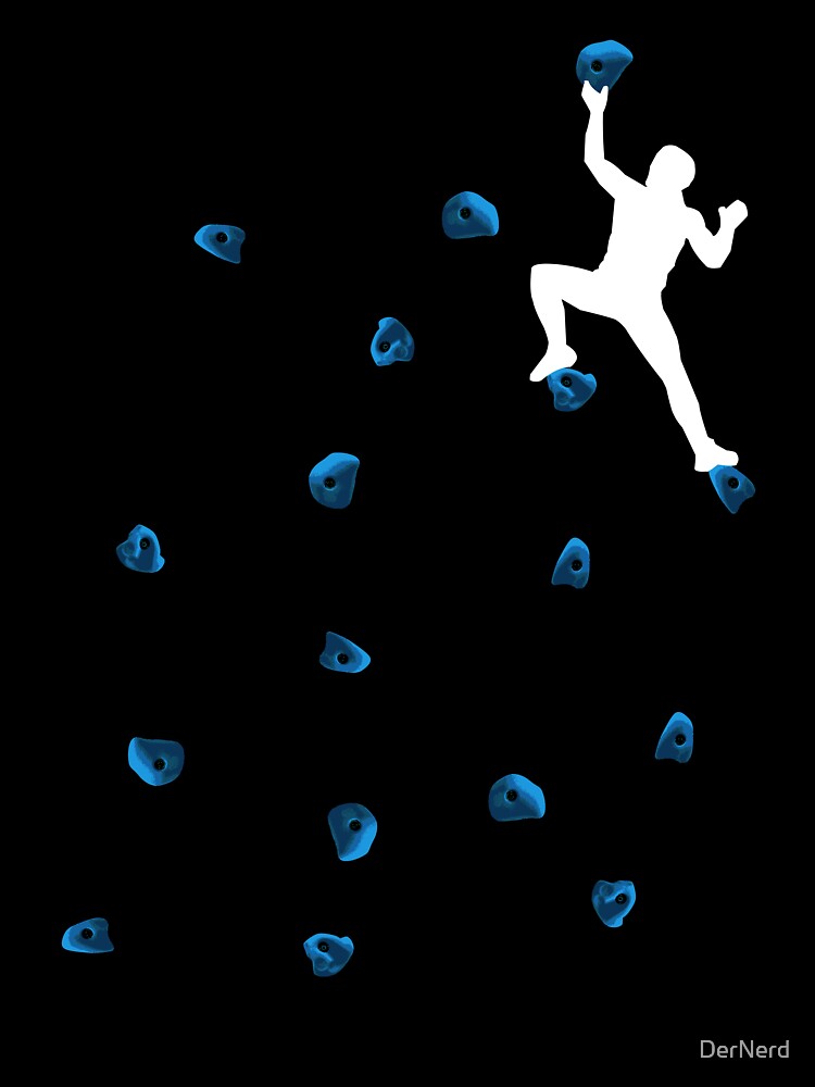 Bouldering Climbing Blue Boulder Grips Man Gentlemen by DerNerd