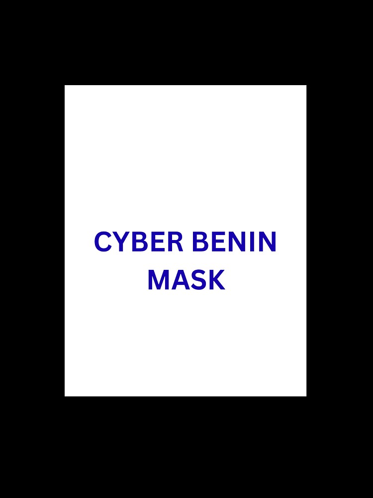 Neo-Nigeria Cyber Benin Mask Electric Blue by Naija Aura Studio