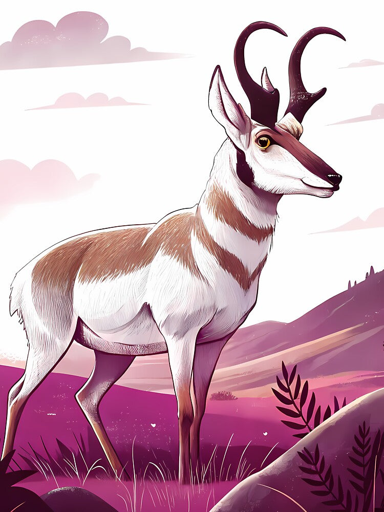 Pink Wildlife Illustrations Animal Art Nature Creature by ART ATTACK ZONE