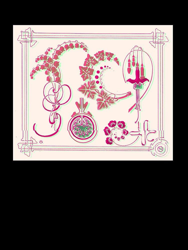 Glitch Art Nouveau Magical Symbolism Pink by BioDigital-Jazz