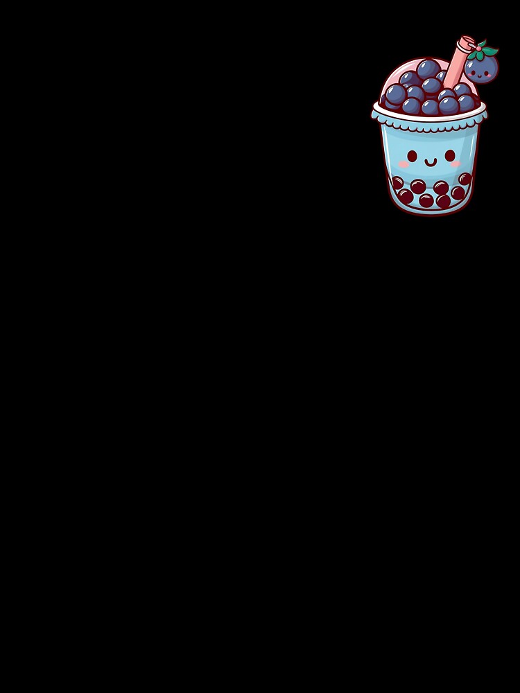 Cute Blueberry Bubble Tea Kawaii by canvadreamer444