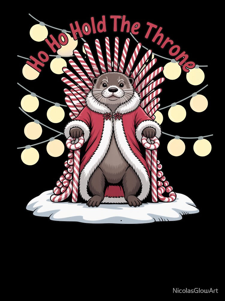 Hold The Throne | Otter T-Shirt by NicolasGlowArt