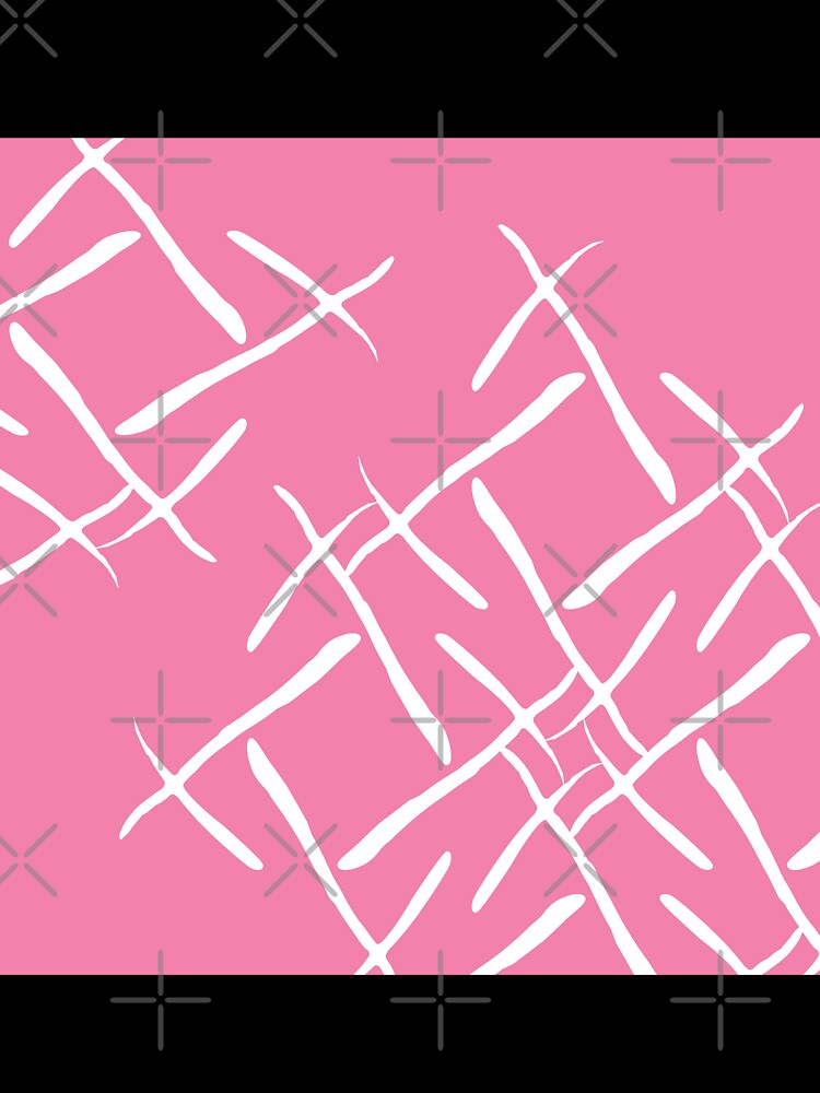 White cross marks on pink background by flamendes
