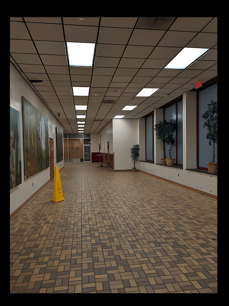 Liminal Space Empty Mall Hallway Nostalgia by mrqwzrwdb69