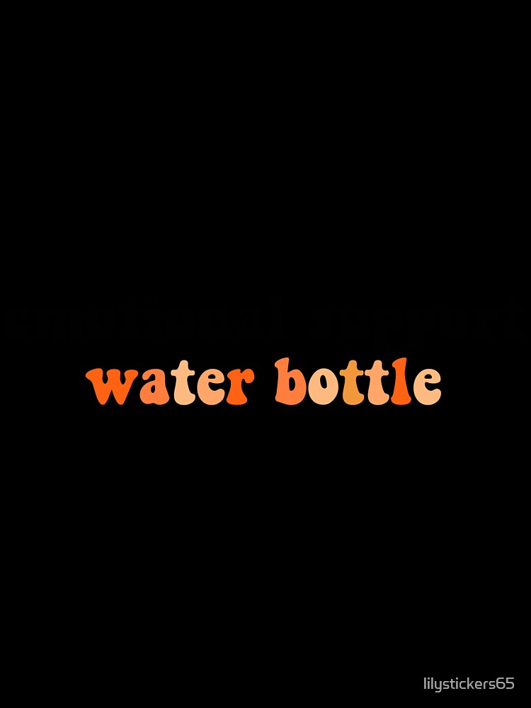 multicolor emotional support water bottle (orange) by lilystickers65