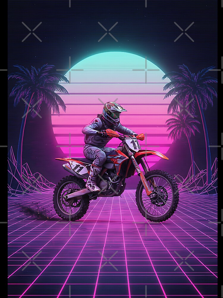 Vaporwave Rider: Sunset Moto by KoolArtDistrict