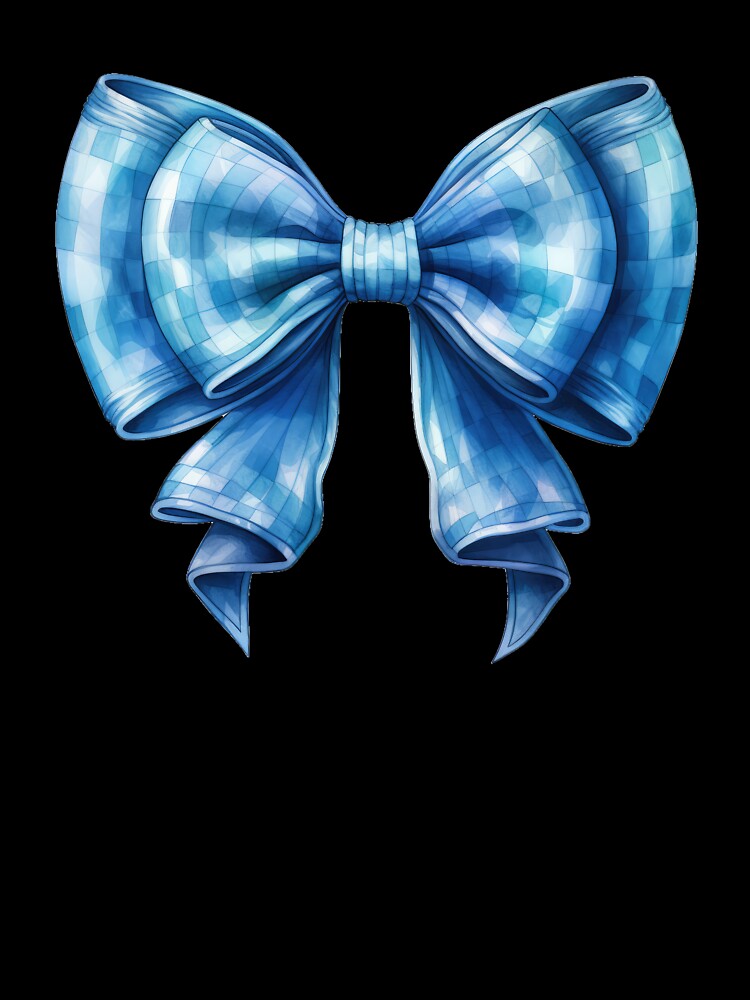 Watercolor Blue Alice Bow by DigiPixieForge
