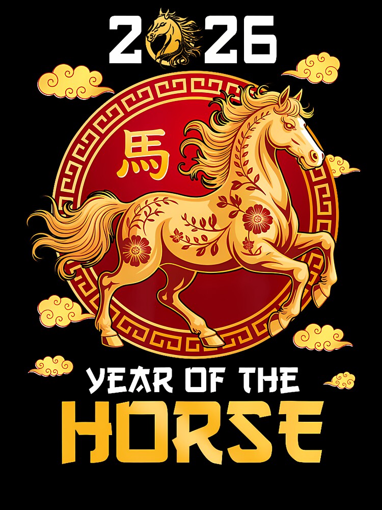 Chinese New Year 2026 Year Of The Horse Lunar New Year by DoraBlanche