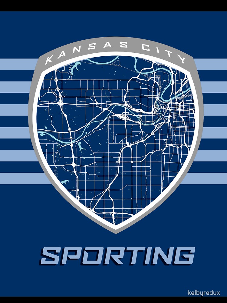 Kansas City Map in Sporting Colors by kelbyredux