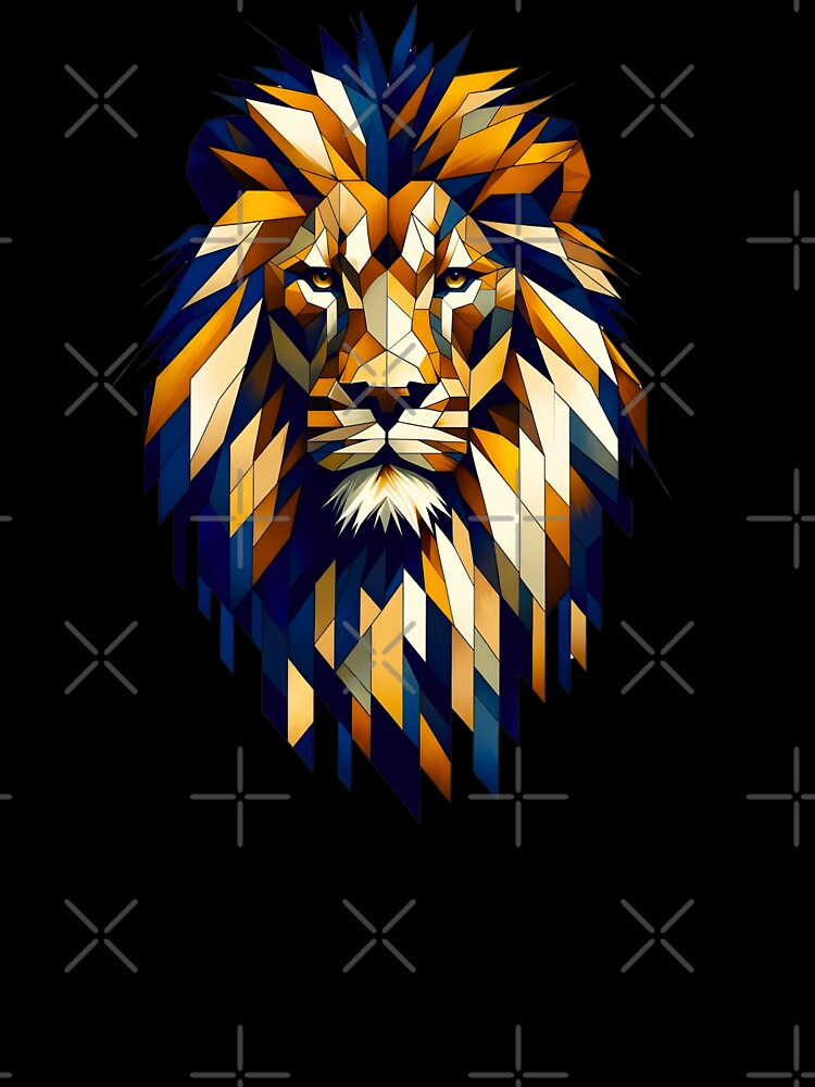 AN ARTISTIC GEOMETRIC LION by infinitearte