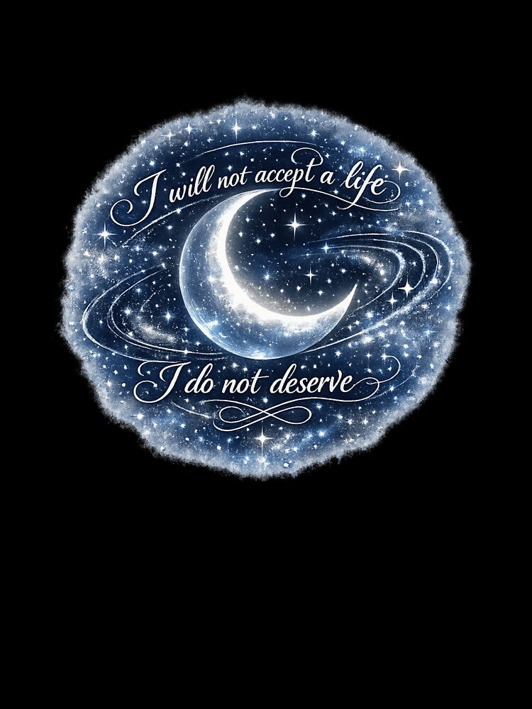 Celestial Moon Quote Shirt – Cosmic Spiritual Motivation by AMICO77