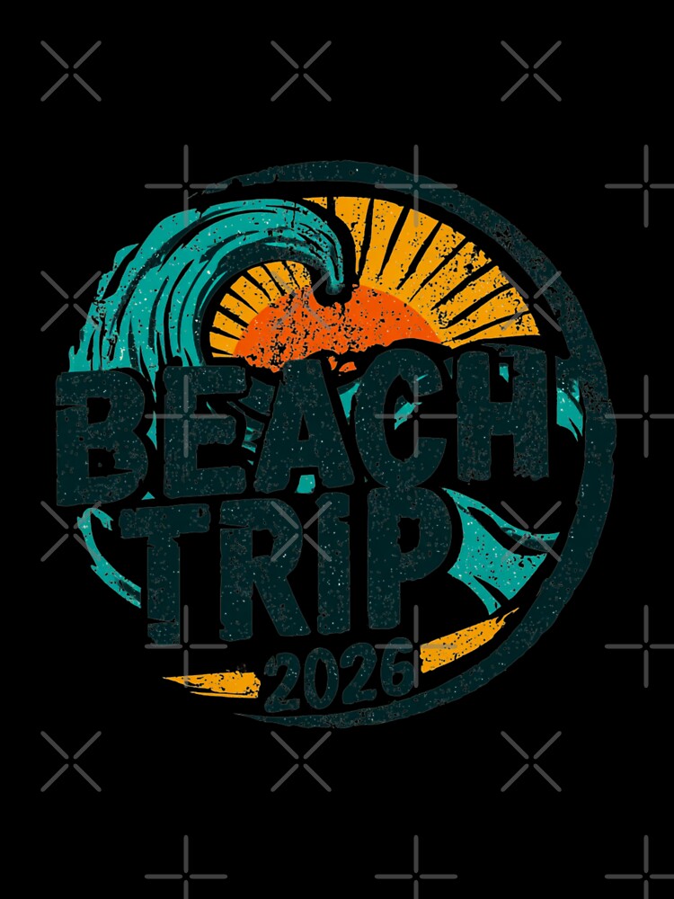 Vintage Grunge Beach Trip 2026 Wave and Sun Summer Party Shirt by StickerHavenn